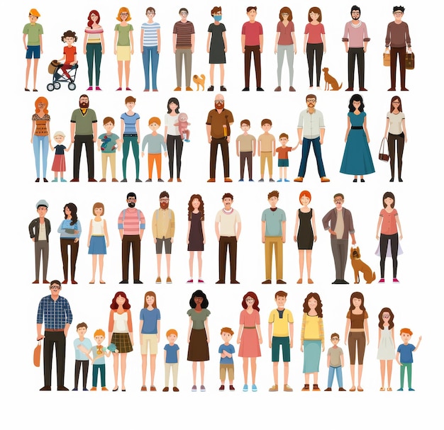 その上に言葉が書かれたシャツを着た1人の人々のグループ