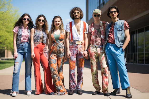 Photo a group of people with sunglasses and a shirt that says 