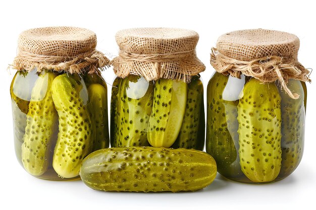 Photo a group of pickles sitting next to each other