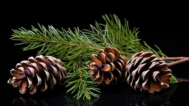 a group of pine cones