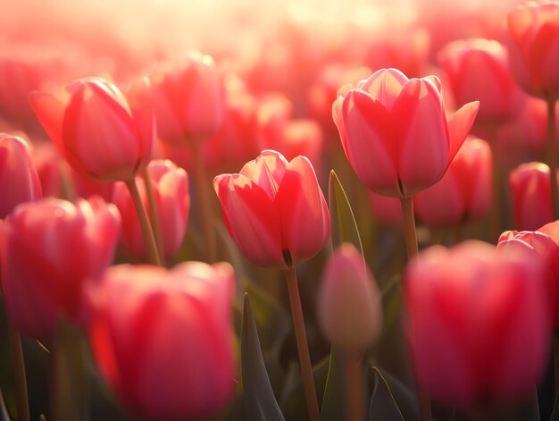 a group of pink tulips