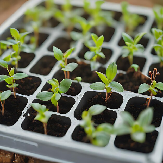 a group of plants that are labeled  seed  and