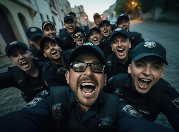 A group of police officers