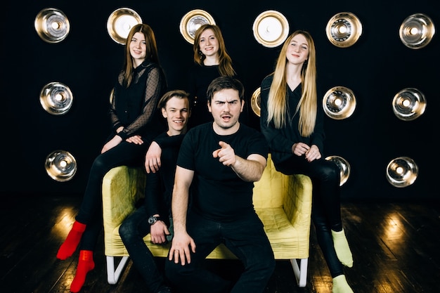 Group portrait of young actors