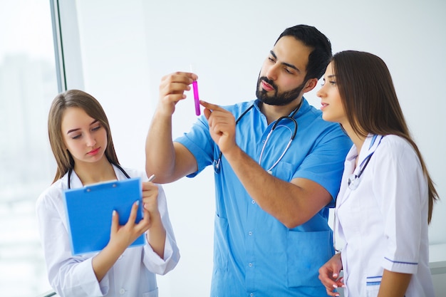 Group of practitioners of the medical center