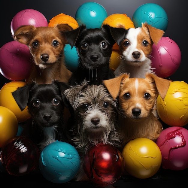 Group of puppies