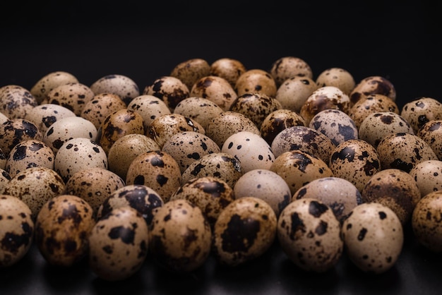 Group of quail eggs as a background Raw eggs