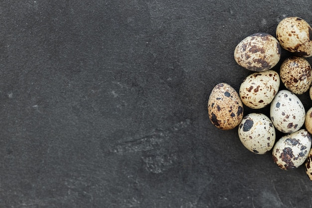 Group of quail eggs as a background Raw eggs