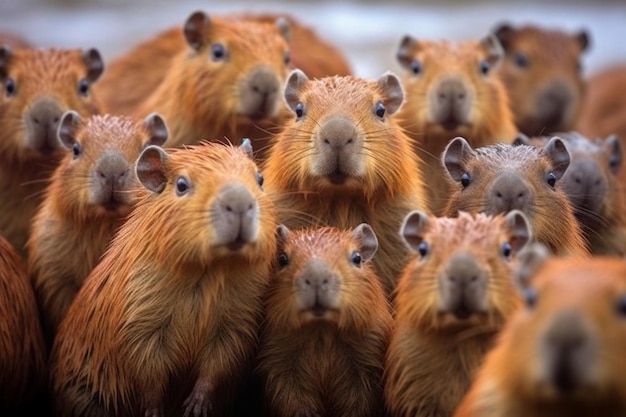 A group of rats are shown on a photo.