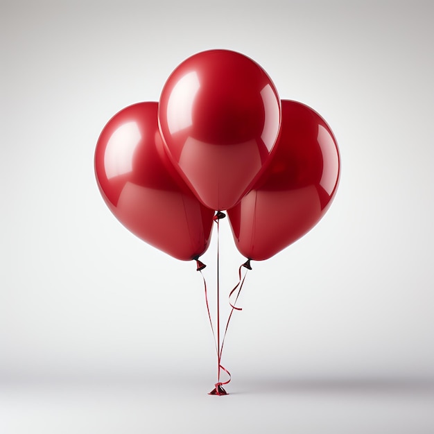 Photo a group of red balloons