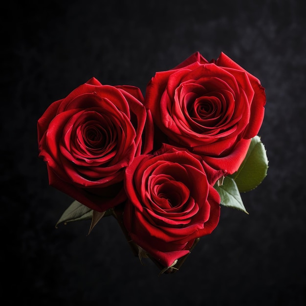 a group of red roses