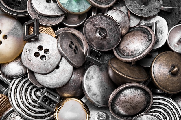 Group of retro iron buttons