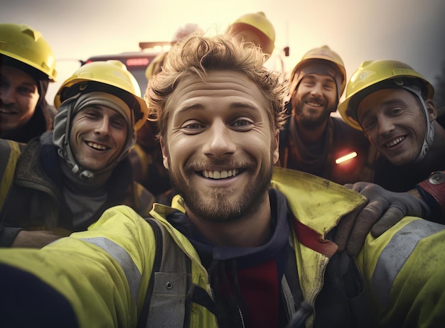 A group of road workers