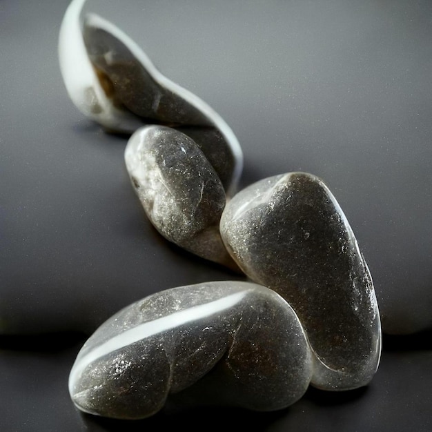 A group of rocks with a white speckled background.