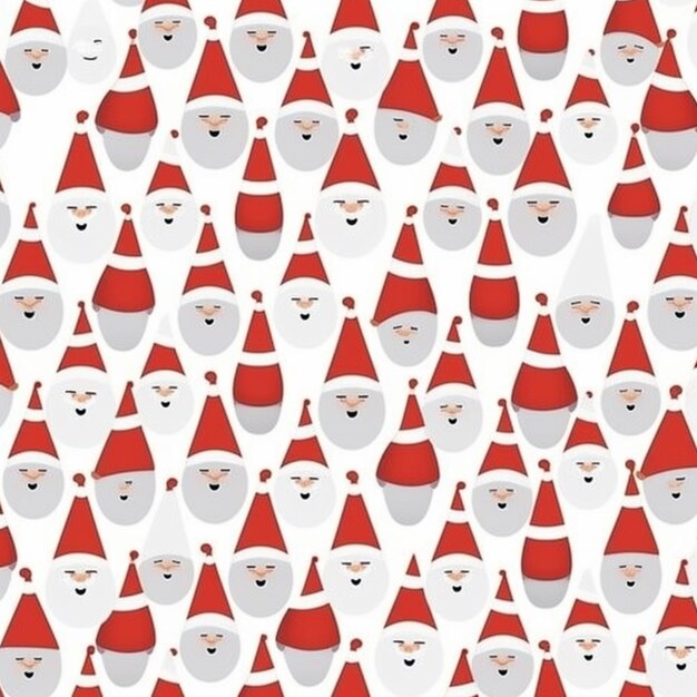 A group of santa clauss are all over the white background generative ai