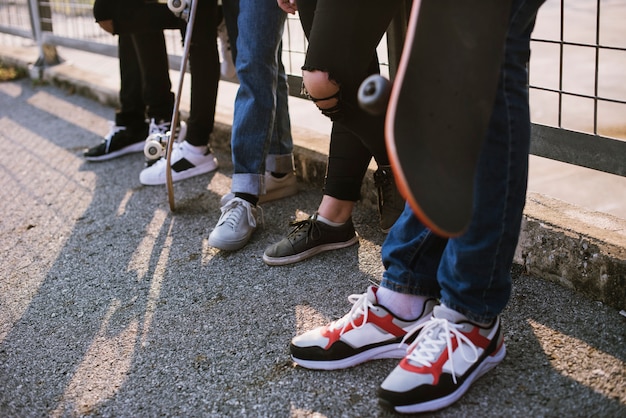 Group of school friends outdoors lifestyle