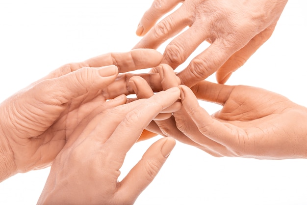 Group silicone prosthesis hands, medicine pink implants