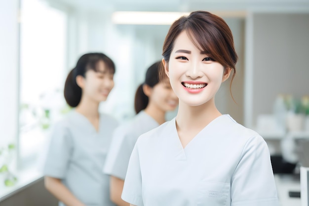 A group of skincare clinic worker smile