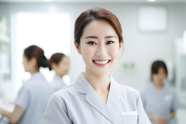 A group of skincare clinic worker smile