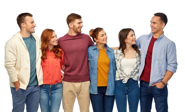 Photo group of smiling friends