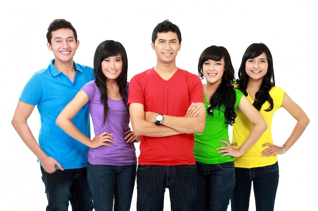 Group of smiling teenager