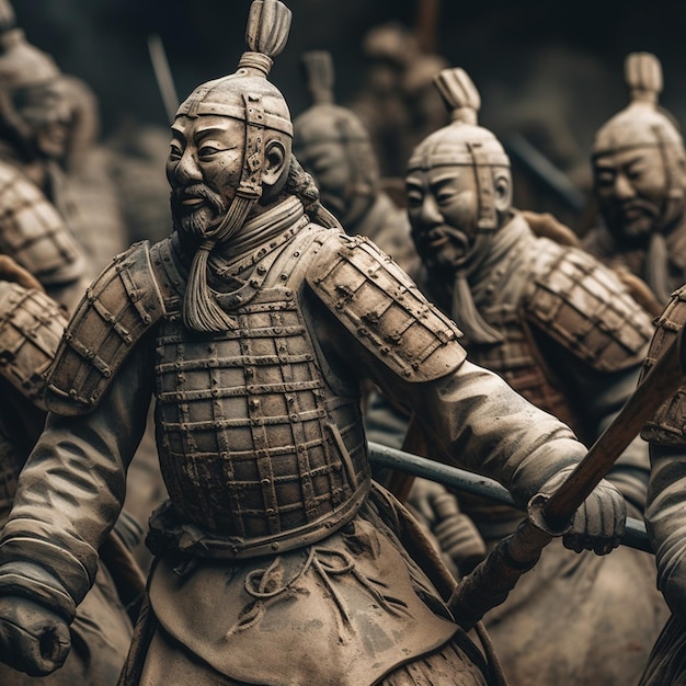 Photo a group of soldiers with the word samurai on their back