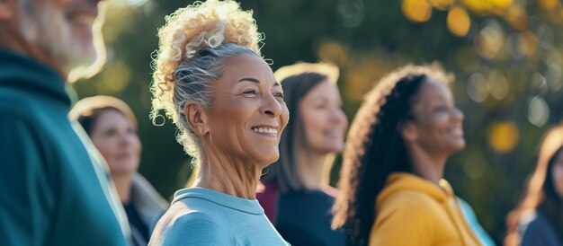 Photo group of sporty people smiling happy