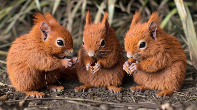 group of squirrels