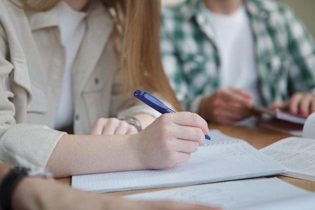 Group of students at classroom together