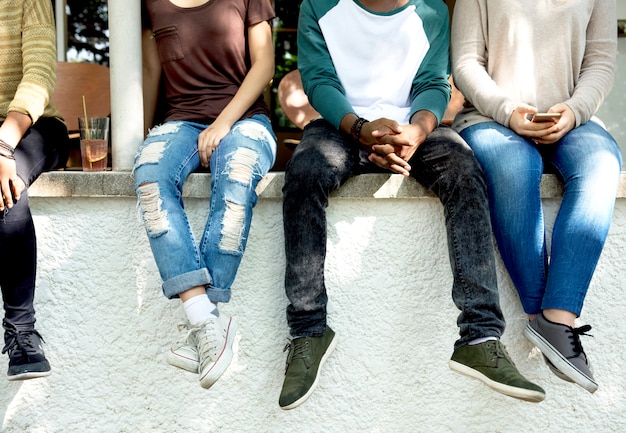 Group of students hanging out