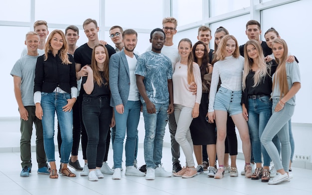 Group of successful young people standing together