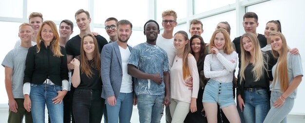 Group of successful young people standing together