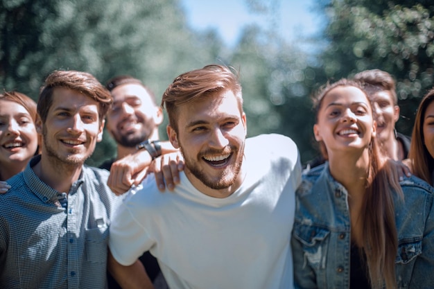 Group of successful young people