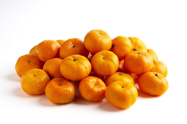 Group of Tangerines isolated on white