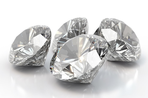 A group of three diamonds sitting next to each other generative AI