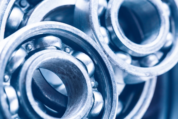 Group of various ball bearings as a background. 