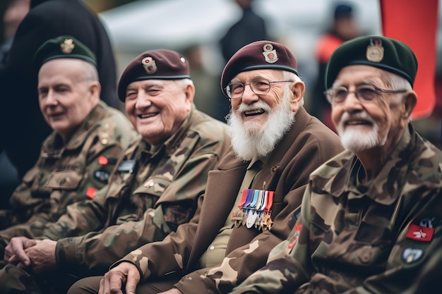 A group of veterans smiling