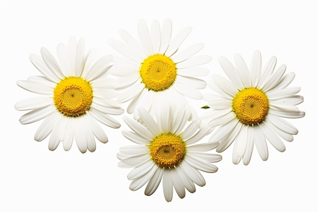 a group of white flowers with yellow centers