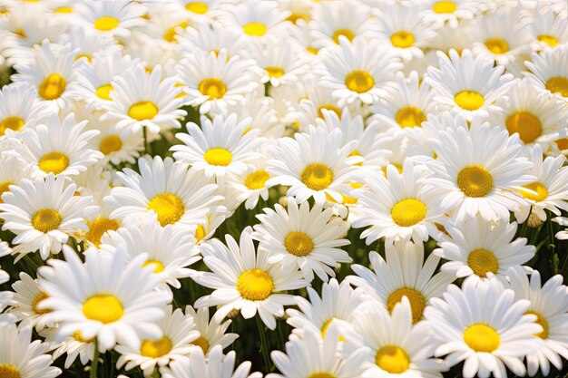 a group of white and yellow flowers