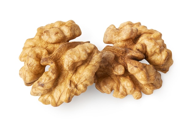 Group of whole peeled walnuts