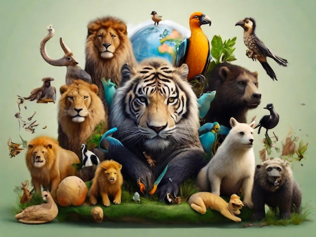 Group of wild animals