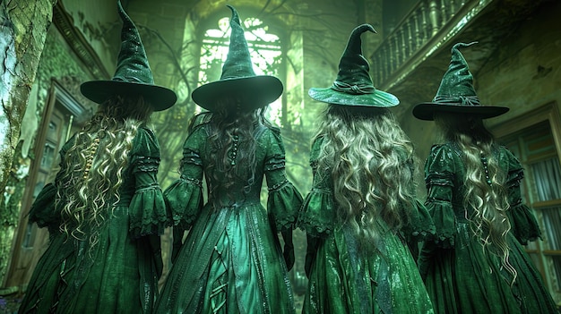 Group of Witches Standing Together