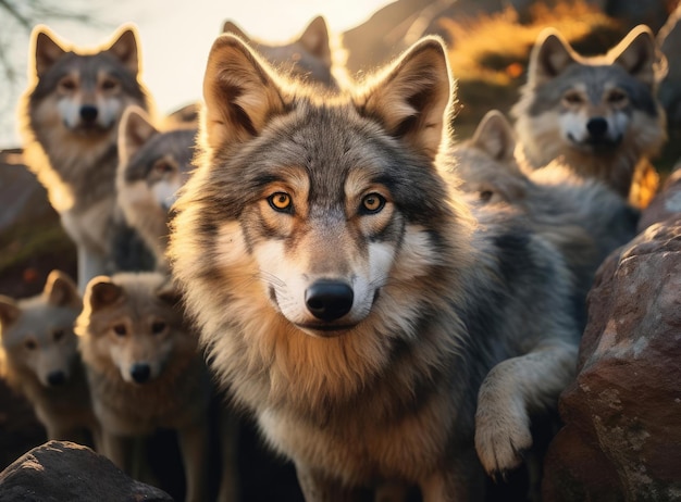 A group of wolves