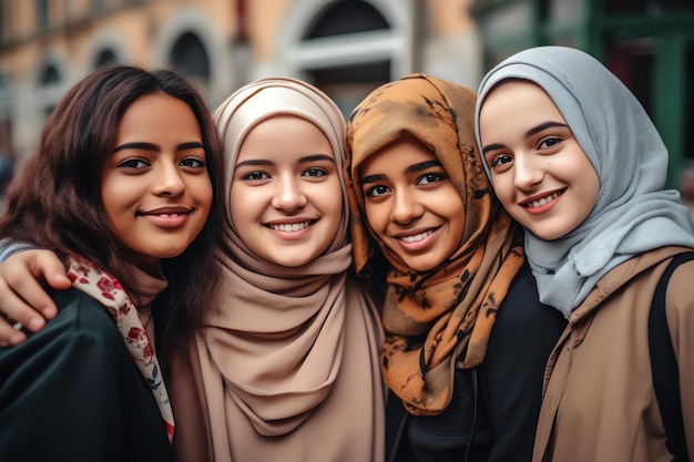 A group of woman students