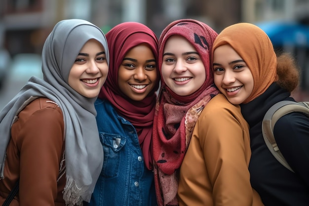 A group of woman students