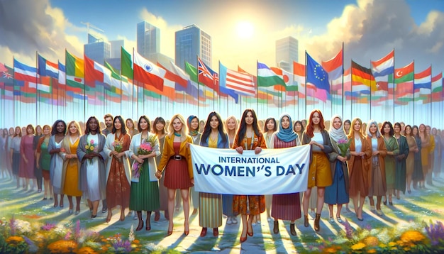 a group of women celebrating International Womens Day