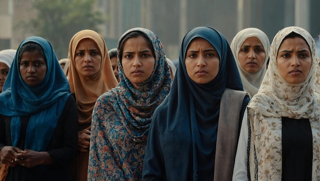 Photo a group of women in hijab