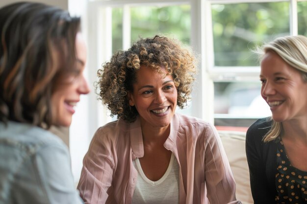 Photo a group of women sitting next to each other