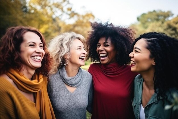 a group of women smile for the camera one of them has a smile