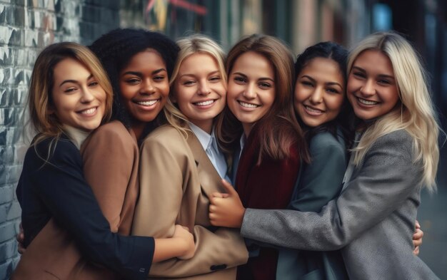 Photo group of women standing together